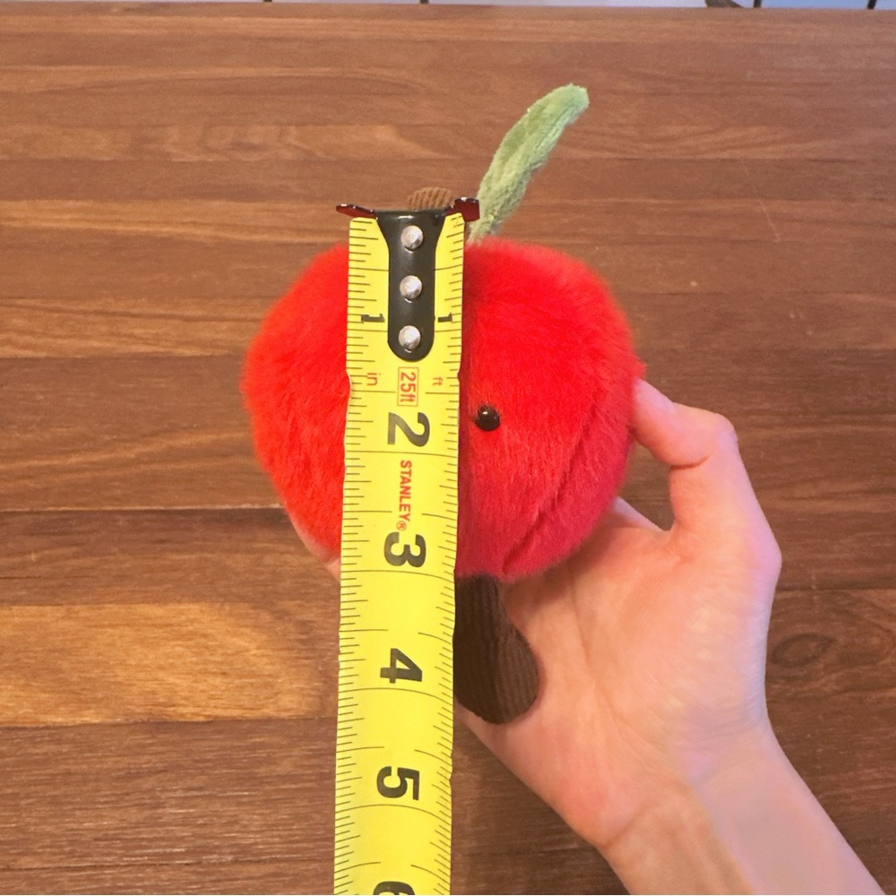 Red Apple Plush Keychain Cute Fruit Bag Charm Kawaii Soft Toy Gift New - Picture 7 of 8